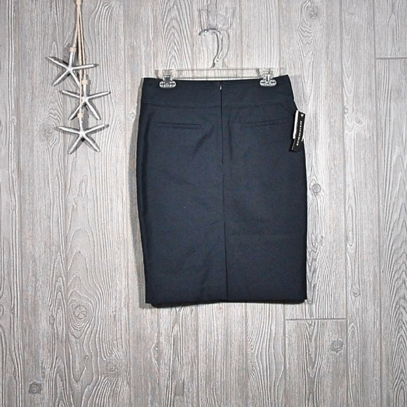 BERND Berger Pencil Skirt Navy Cotton Size 6 - Picture 3 of 7